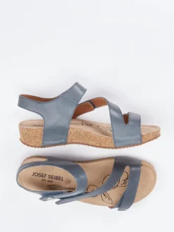 Damen Josef Seibel – Sandalen aus Kalbleder stahl