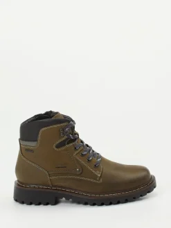 Herren Josef Seibel – Schnürboots aus Fettleder olivbraun