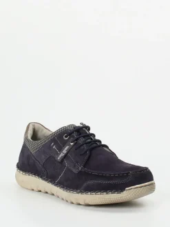 Herren Josef Seibel – Schnürschuh aus Veloursleder Dunkel