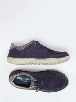 Herren Josef Seibel – Schnürschuh aus Veloursleder Dunkel