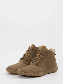 – Schnürstiefelette aus Veloursleder taupe*Josef Seibel Best