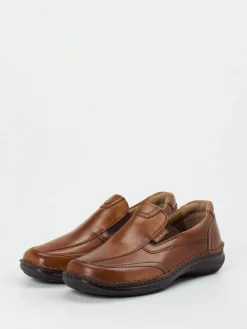 Herren Josef Seibel – Slip-On aus Kalbleder cognacfarben