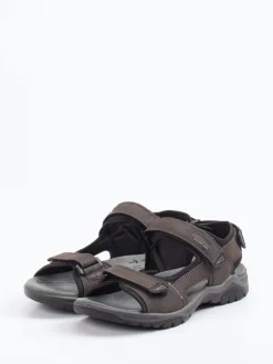 Herren Josef Seibel – Trekkingsandale aus Nubukleder Dunkelbraun