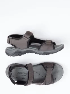 Herren Josef Seibel – Trekkingsandale aus Nubukleder Dunkelbraun