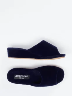 – Pantolette aus flauschigem Textil Dunkel*Josef Seibel Relax Sale