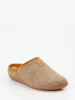 Damen Josef Seibel Relax – Pantoffeln aus Filz in Beige