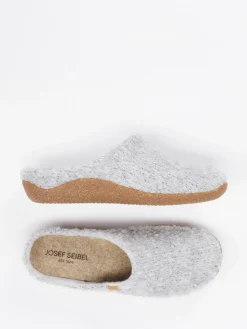 Damen Josef Seibel Relax – Pantoffeln aus Filz in Hell