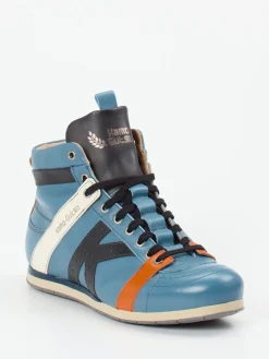 – High-Top Sneaker aus Kalbleder Petrol*Kamo Gutsu Hot