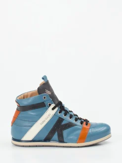 – High-Top Sneaker aus Kalbleder Petrol*Kamo Gutsu Hot