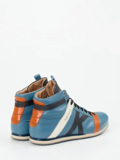 – High-Top Sneaker aus Kalbleder Petrol*Kamo Gutsu Hot