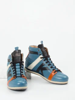– High-Top Sneaker aus Kalbleder Petrol*Kamo Gutsu Hot