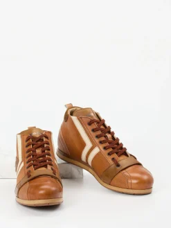 – Mid-Top-Sneaker aus Kalbleder cognac*Kamo Gutsu Outlet
