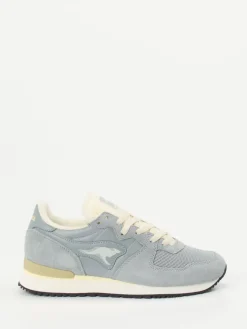 Damen Kangaroos – Retro-Sneaker aus Mesh und Veloursleder blau