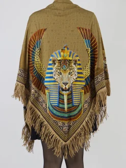 Damen Katherina Loretta – Fransenponcho aus Textil