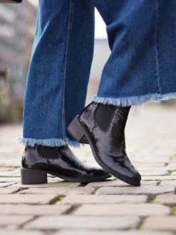 Damen Kennel u0026 Schmenger Kennel & Schmenger – Chelsea Boots aus Metallic-Textil