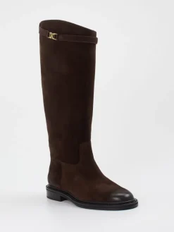 Kennel & Schmenger – Kniehohe Stiefel aus Veloursleder Dunkel*Kennel u0026 Schmenger Best