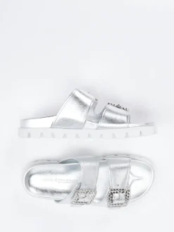 Damen Kennel u0026 Schmenger Kennel & Schmenger – Pantolette aus Metallicleder