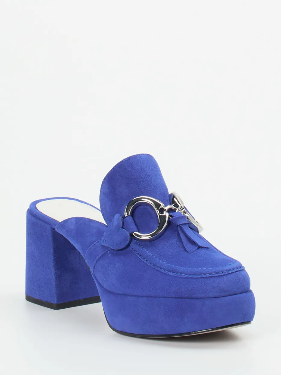 Damen Kennel u0026 Schmenger Kennel & Schmenger – Plateau-Mules aus Veloursleder