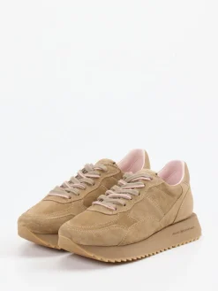 Damen Kennel u0026 Schmenger Kennel & Schmenger – Plateau-Sneaker aus Veloursleder Beige
