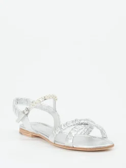 Damen Kennel u0026 Schmenger Kennel & Schmenger – Riemchensandale aus Metallicleder