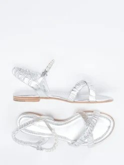 Damen Kennel u0026 Schmenger Kennel & Schmenger – Riemchensandale aus Metallicleder