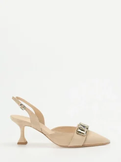 Damen Kennel u0026 Schmenger Kennel & Schmenger – Slingback-Pumps aus Veloursleder Beige