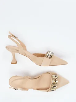 Damen Kennel u0026 Schmenger Kennel & Schmenger – Slingback-Pumps aus Veloursleder Beige