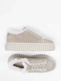 Damen Kennel u0026 Schmenger Kennel & Schmenger – Sneaker aus Veloursleder sandbeige