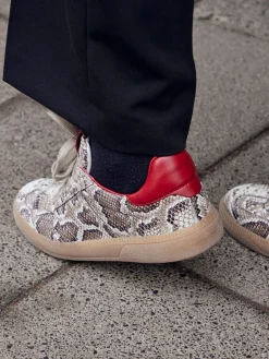 Damen Kennel u0026 Schmenger Kennel & Schmenger – Sneaker aus Lackleder mit Snake-Print