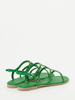 Damen Kennel u0026 Schmenger Kennel & Schmenger – Zehentrenner-Sandale aus Veloursleder smaragd