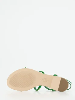 Damen Kennel u0026 Schmenger Kennel & Schmenger – Zehentrenner-Sandale aus Veloursleder smaragd