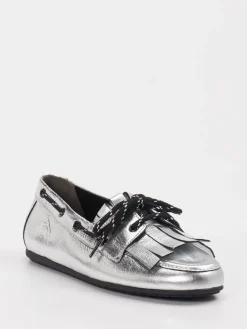 Kennel & Schmenger – Loafer aus Metallic-Leder in Silber*Kennel u0026 Schmenger Clearance