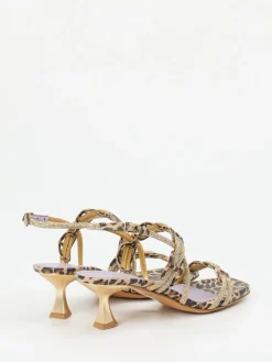 – Abendsandalette aus geprägtem Leder goldfarben*Konstantin Starke