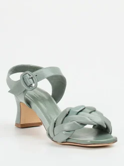 – Absatzsandale aus Flechtleder Salbei*Konstantin Starke Clearance