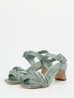 – Absatzsandale aus Flechtleder Salbei*Konstantin Starke Clearance