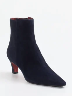 Damen Konstantin Starke – Ankle Boots aus Veloursleder Dunkel