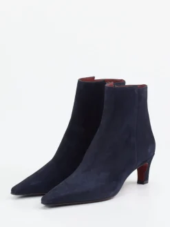 Damen Konstantin Starke – Ankle Boots aus Veloursleder Dunkel