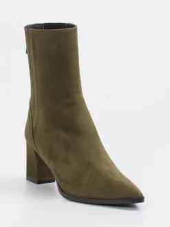 Damen Konstantin Starke – Ankle Boots aus Veloursleder Oliv