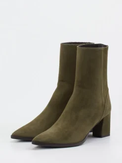 Damen Konstantin Starke – Ankle Boots aus Veloursleder Oliv