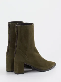 Damen Konstantin Starke – Ankle Boots aus Veloursleder Oliv