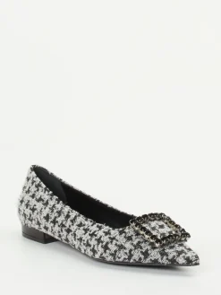 Damen Konstantin Starke – Ballerinas aus Bouclé-Textil hellgrau