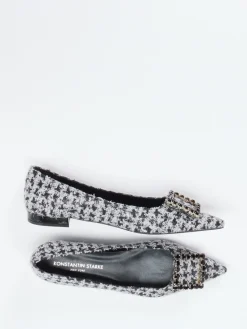 Damen Konstantin Starke – Ballerinas aus Bouclé-Textil hellgrau