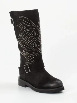 Damen Konstantin Starke – Biker Boots aus Veloursleder