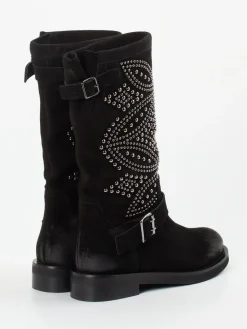 Damen Konstantin Starke – Biker Boots aus Veloursleder