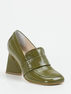 – Blockabsatz-Loafer aus Lackleder Oliv*Konstantin Starke Sale