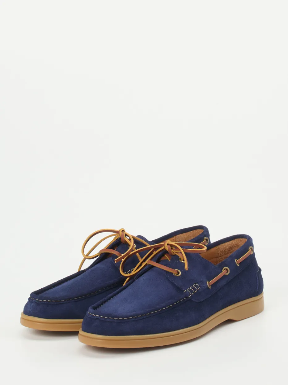 Herren Konstantin Starke – Bootsschuhe aus Veloursleder marine