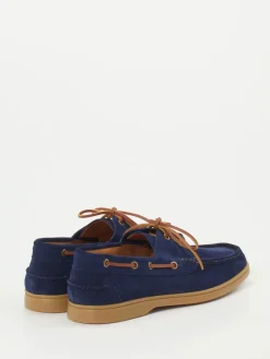 Herren Konstantin Starke – Bootsschuhe aus Veloursleder marine