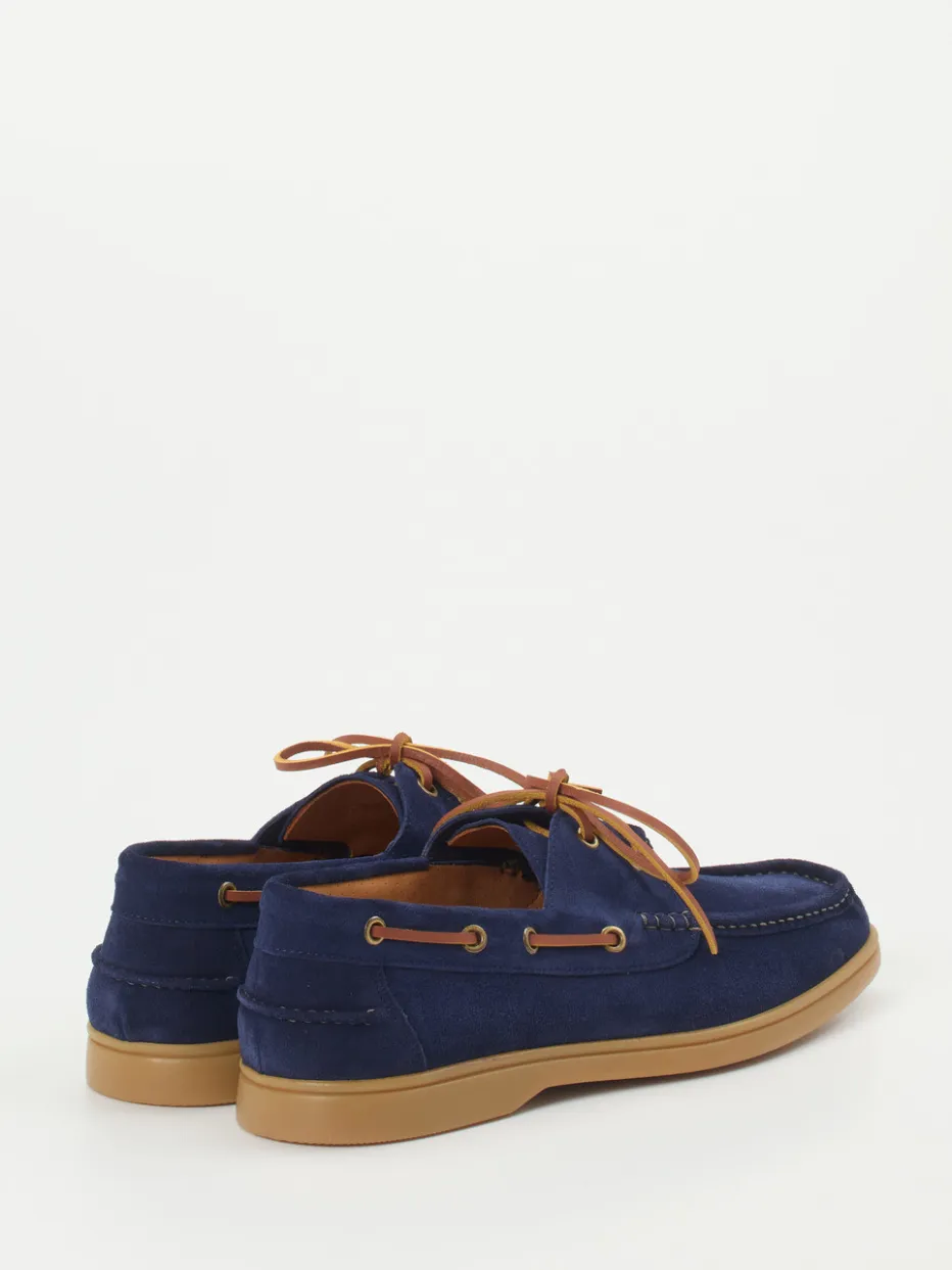 Herren Konstantin Starke – Bootsschuhe aus Veloursleder marine