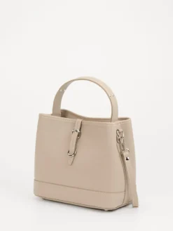 Damen Konstantin Starke – Bucket Bag aus Kalbleder Beigegrau