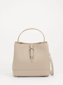 Damen Konstantin Starke – Bucket Bag aus Kalbleder Beigegrau